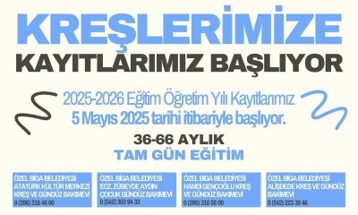 Biga’da belediyenin kreşleri için kayıtlar başlıyor